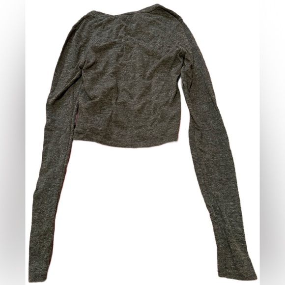 Aritzia Wilfred Free‎ Georgia Crop Top Long Sleeve Size XXS - Picture 3 of 4